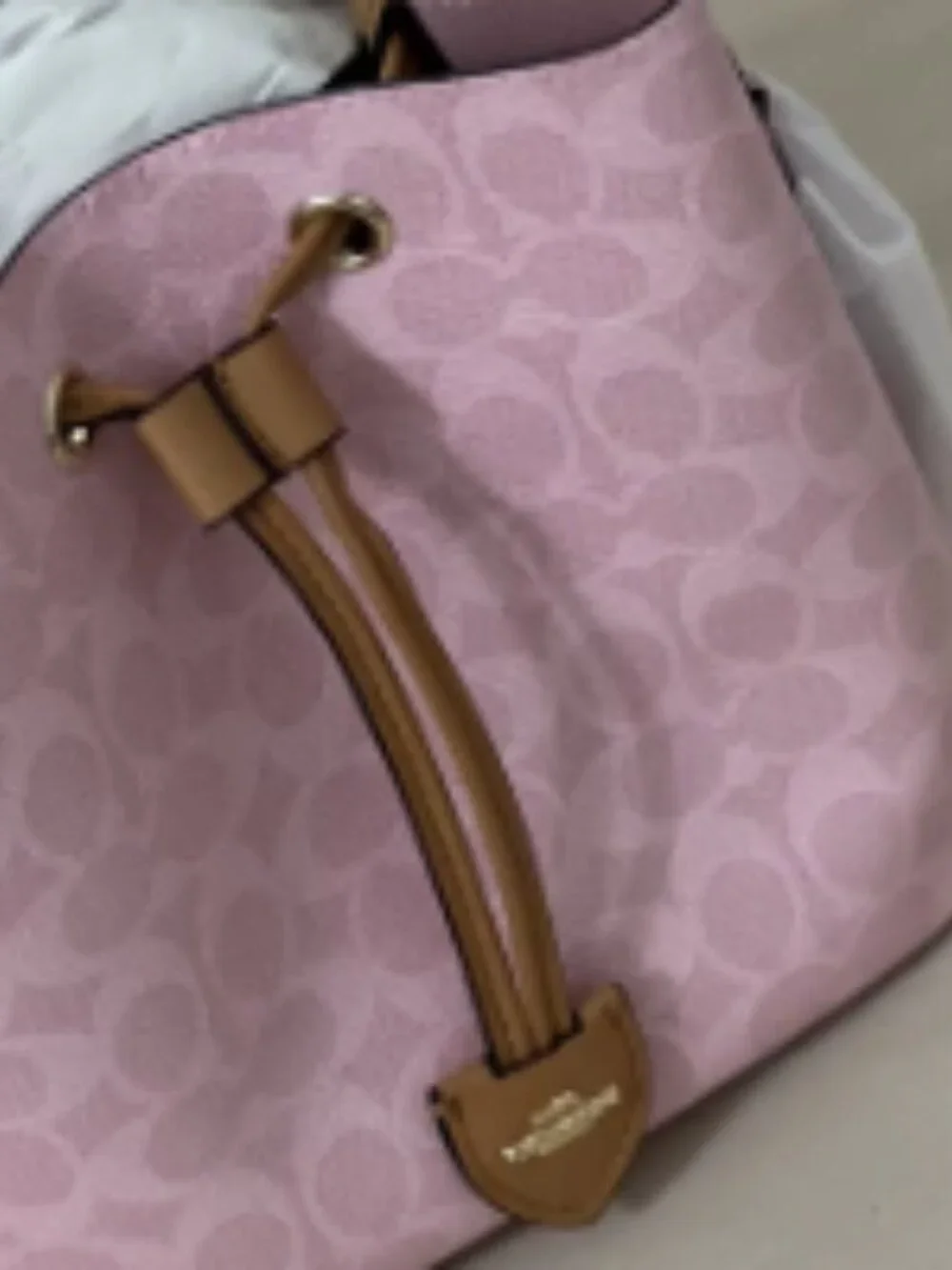 Coach Pink Signature Bucket Bag Shoulder Bag